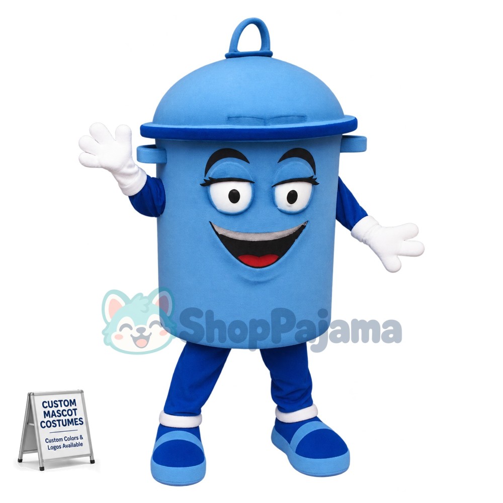 Blue Bin Mascot Costume