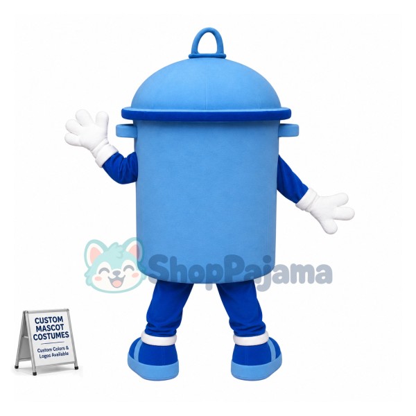 Blue Bin Mascot Costume