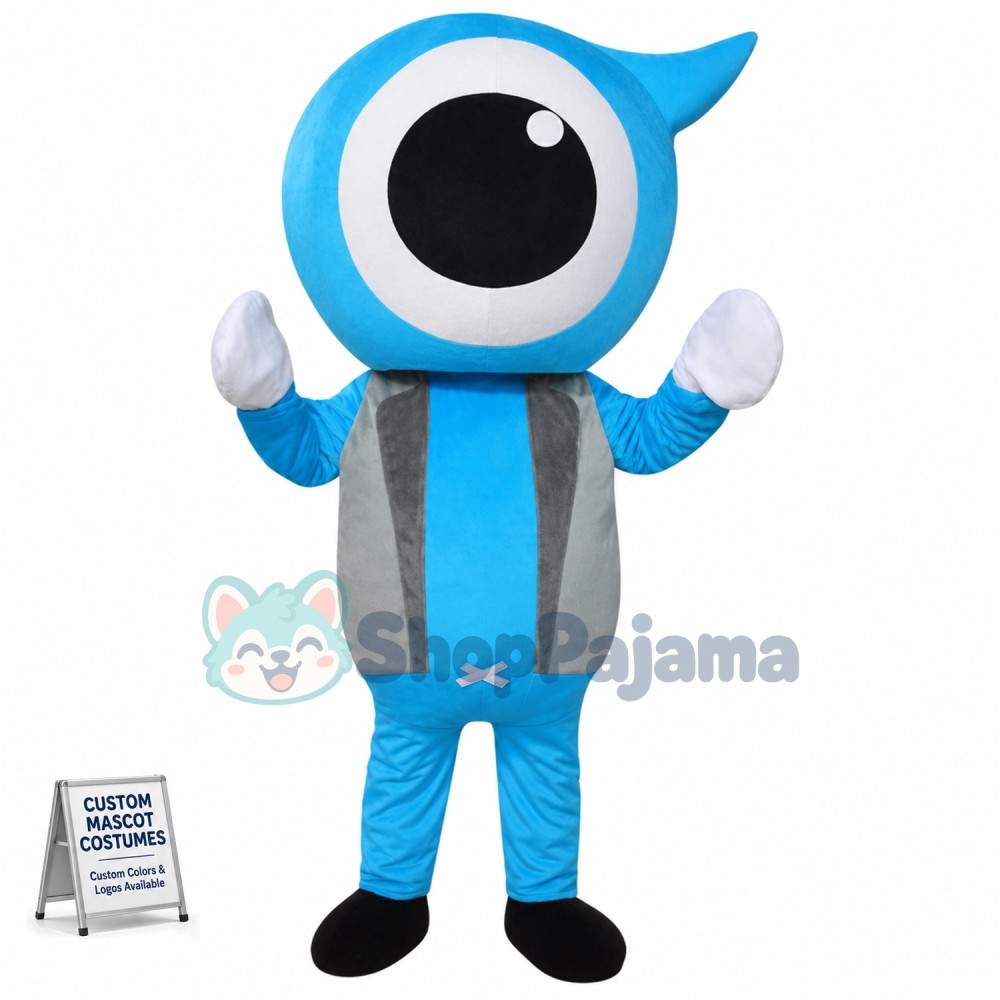 Affordable Blue Eyeball Mascot Costume