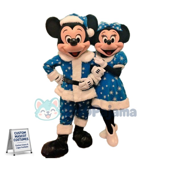 Superb Christmas Mickey and Minnie Mascot Costume