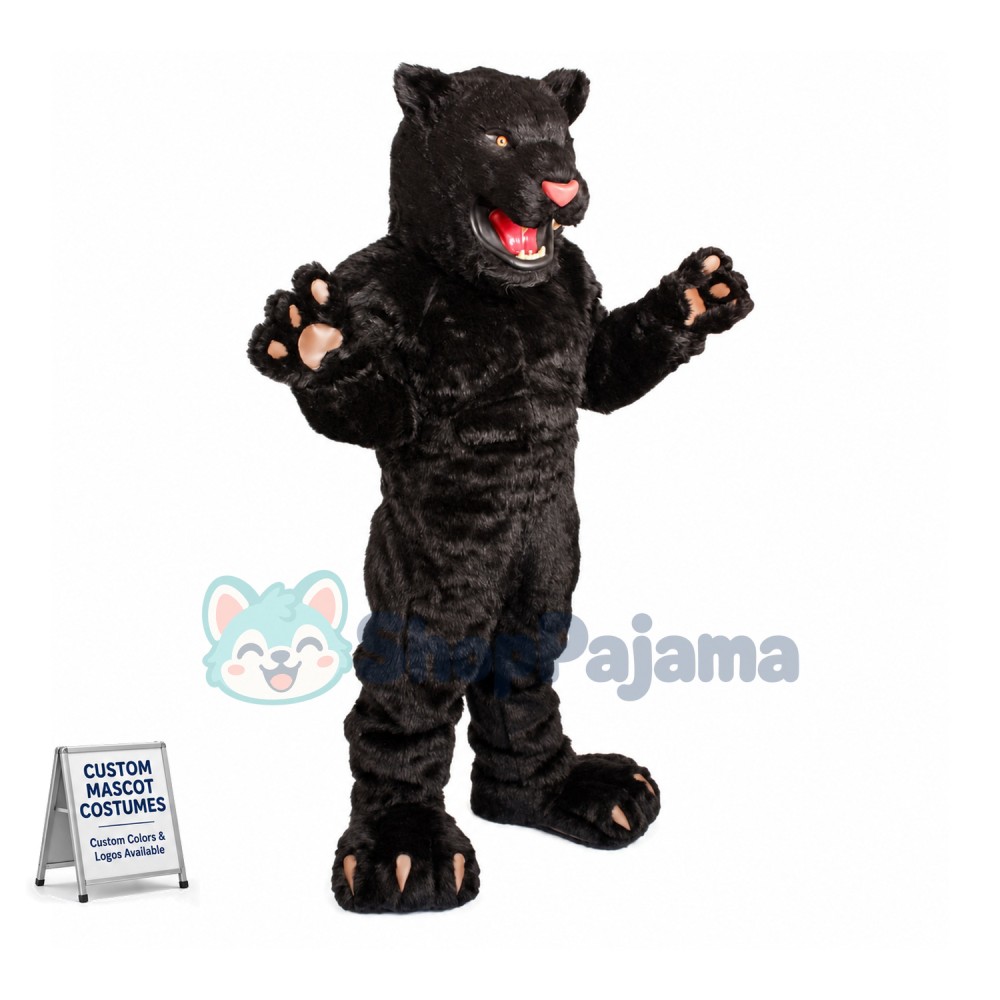 Superb Power Black Panther Mascot Costume