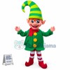 Superb Happy Christmas Elf Mascot Costume