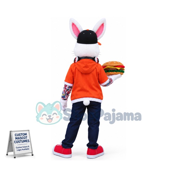 Superb White Rabbit Mascot Costume