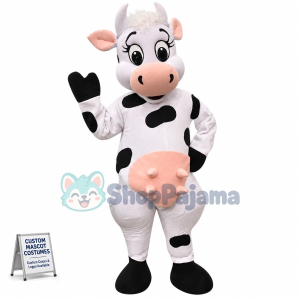 Superb Happy Cow Mascot Costume