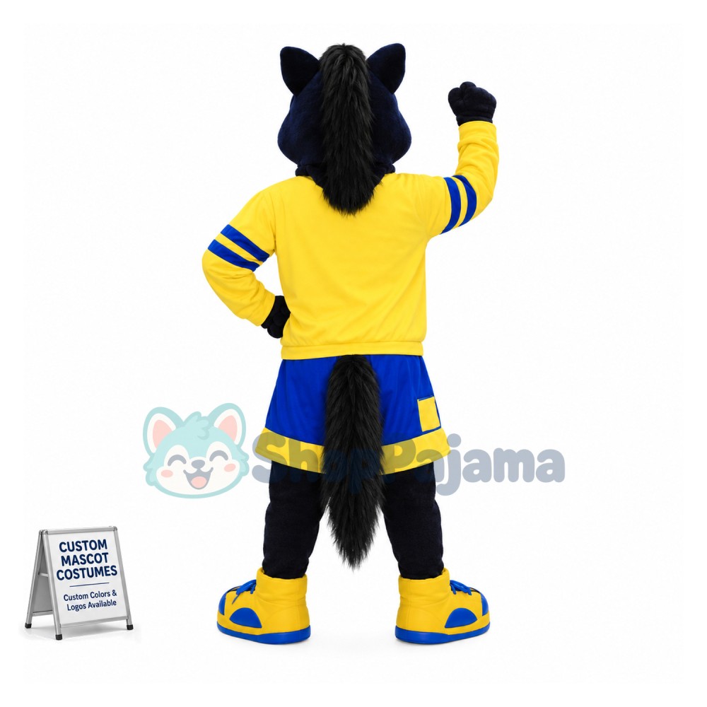 Superb Sport Black Horse Mascot Costume