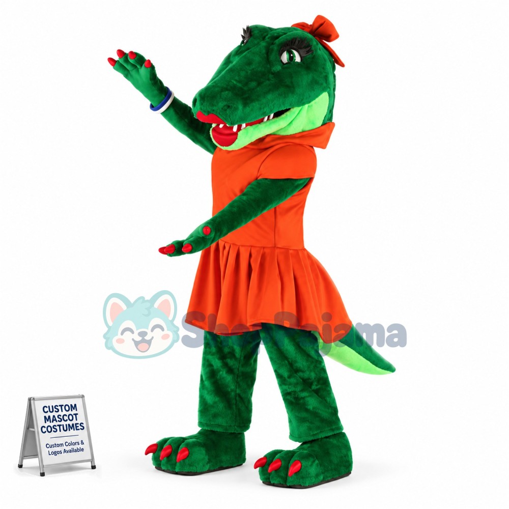 Beautiful Gator Mascot Costume