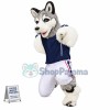 University Grey Husky Mascot Costume