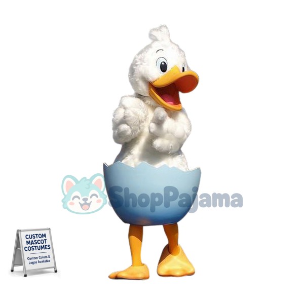 Superb White Duck Mascot Costume