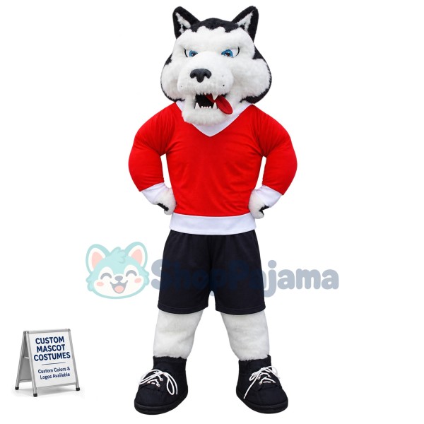 Superb Sport Wolf Mascot Costume