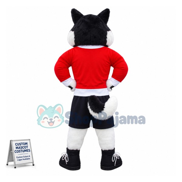 Superb Sport Wolf Mascot Costume