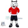 Superb Sport Wolf Mascot Costume