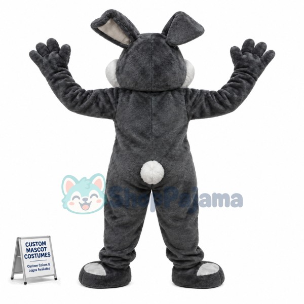 Affordable Easter Grey Bunny Mascot Costume