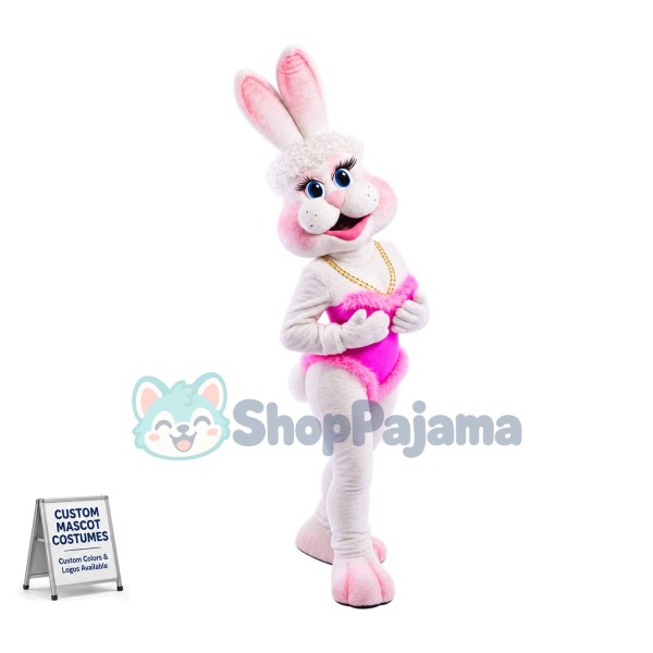 Happy Bunny Girl Mascot Costume
