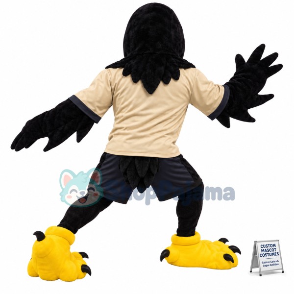 Superb Black Eagle Mascot Costume