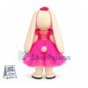 Pink Dress Bunny Mascot Costume