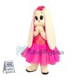 Pink Dress Bunny Mascot Costume