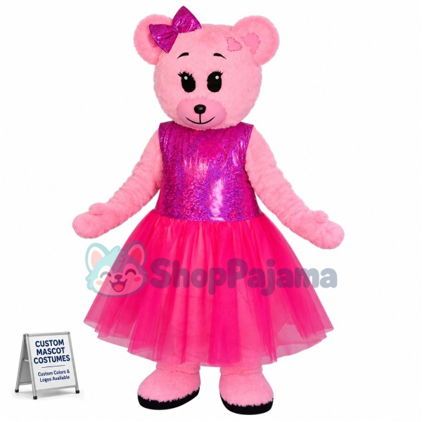Beautiful Pink Bear Mascot Costume