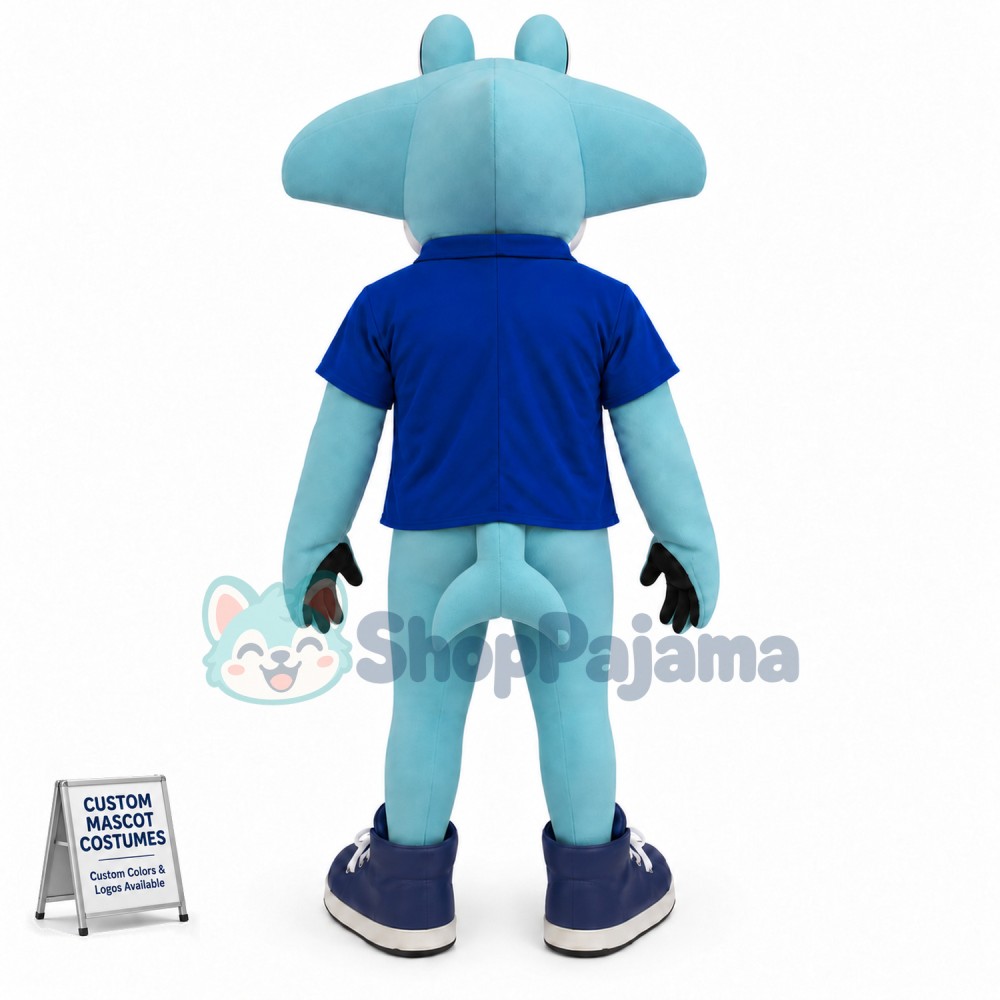 Superb Cute Shark Mascot Costume