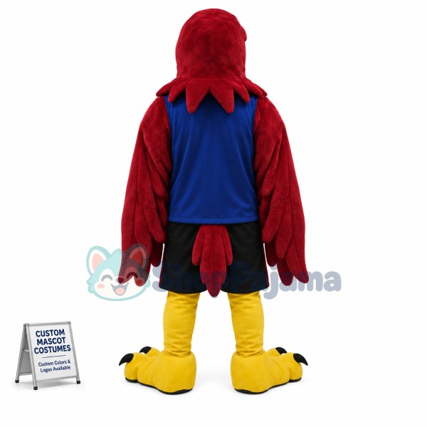 Superb Red Eagle Mascot Costume