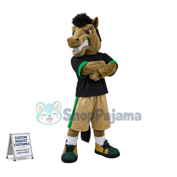Superb Power Sport Horse Mascot Costume