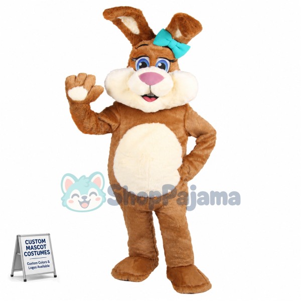 Easter Binky Bunny Mascot Costume