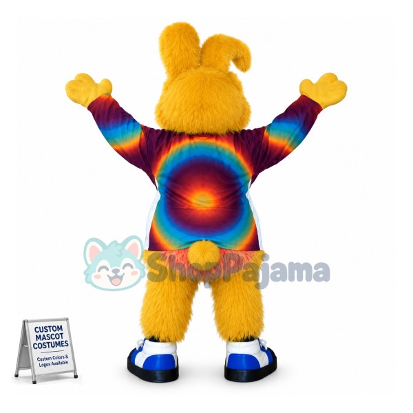 Superb Yellow Bunny Mascot Costume