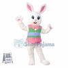 Pink & White Bunny Mascot Costume