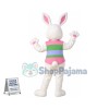 Pink & White Bunny Mascot Costume