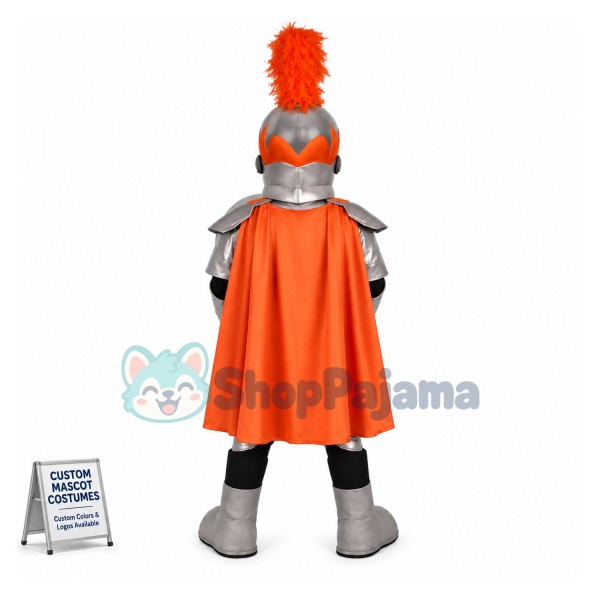 Superb Silver Knight Mascot Costume