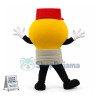 Yellow Light Bulb Mascot Costume