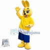 Cute Yellow Bunny Mascot Costume