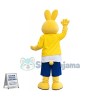 Cute Yellow Bunny Mascot Costume