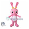 Superb Pink Bunny Mascot Costume