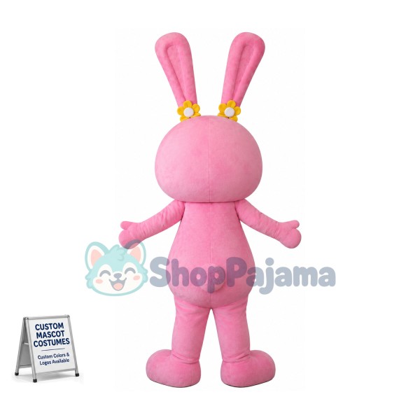 Superb Pink Bunny Mascot Costume