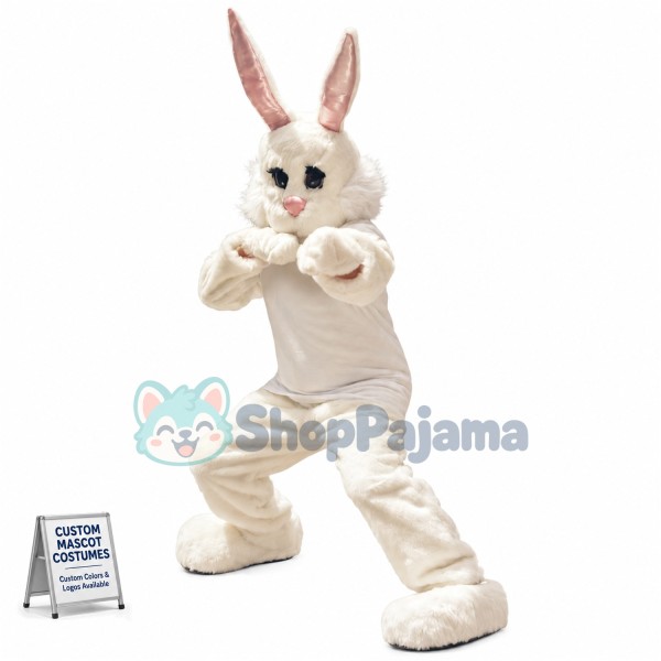 Energetic Bunny Mascot Costume