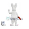 Superb White Easter Bunny Rabbit Mascot Costume