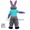 Purple & Grey Rabbit Mascot Costume
