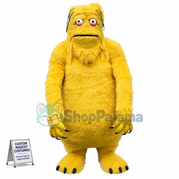 Superb Yellow Monster Mascot Costume