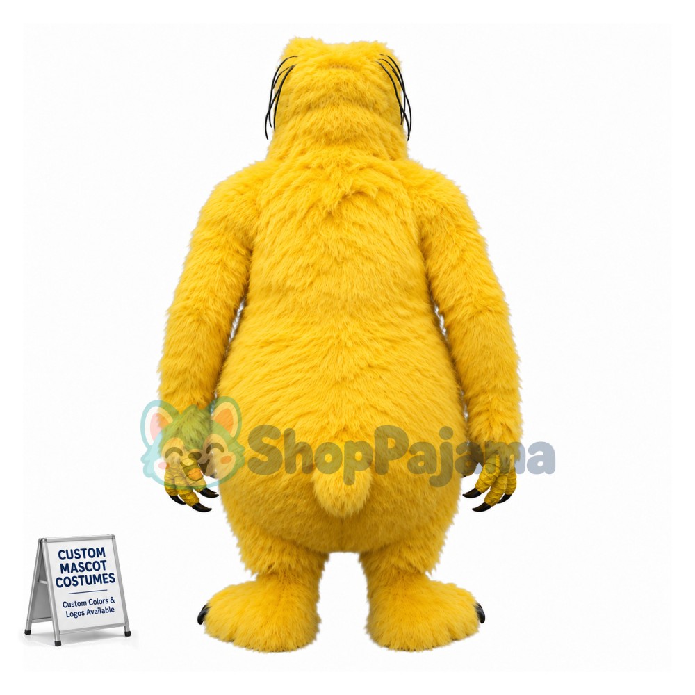 Superb Yellow Monster Mascot Costume