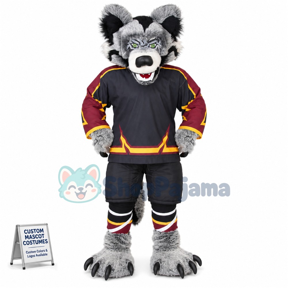 Superb Fierce Wolf Mascot Costume