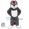 Superb Sport Grey Wolf Mascot Costume