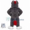 Superb Sport Grey Wolf Mascot Costume