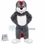 Superb Sport Grey Wolf Mascot Costume