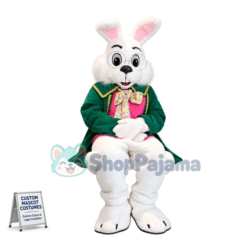 Easter Green Wendell Rabbit Mascot Costume