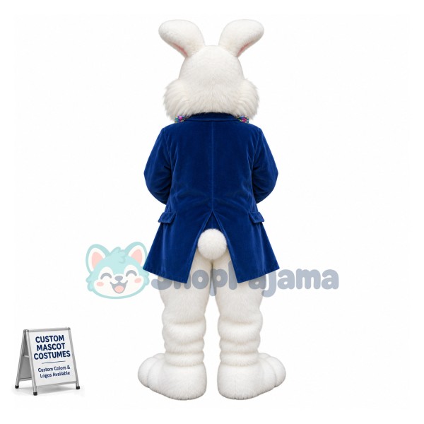 Easter Blue Wendell Rabbit Mascot Costume