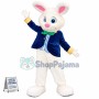 Blue Suit Easter Bunny Mascot Costume