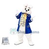 Superb Blue Suit Easter Bunny Mascot Costume