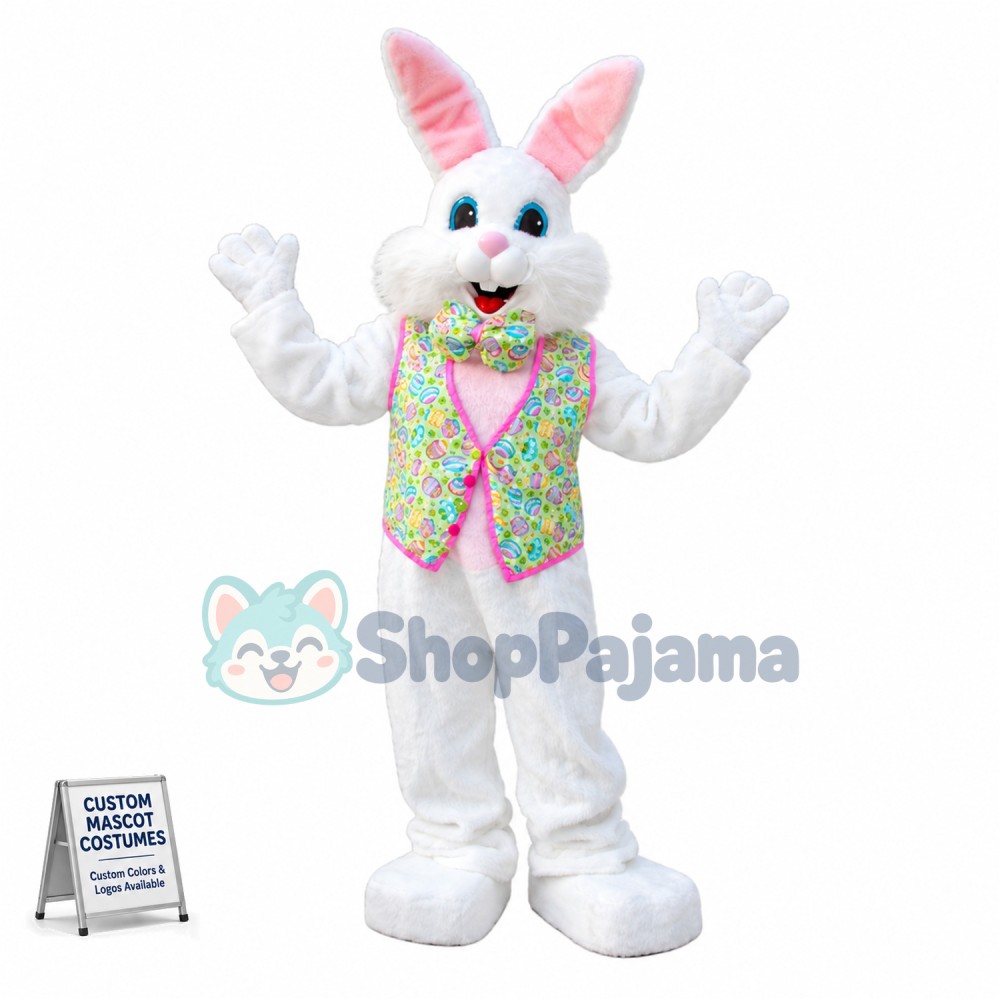Happy Lightweight Easter Bunny Mascot Costume