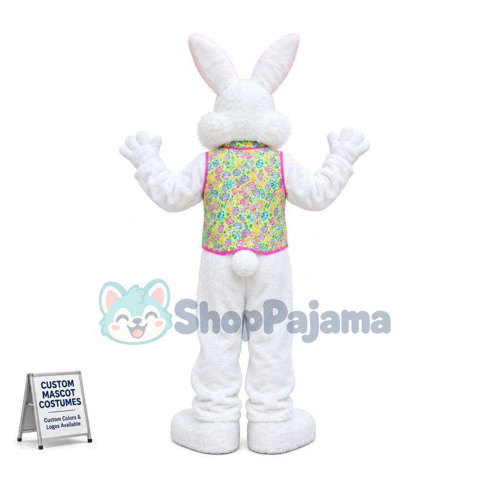 Happy Lightweight Easter Bunny Mascot Costume