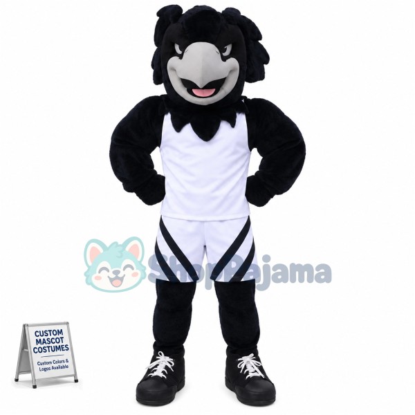 Black College Hawk Mascot Costume